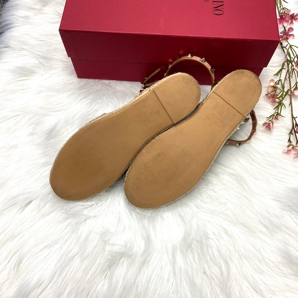 🩰🍭 VALENTINO Rockstud Ankle Straps Espadrille 🩰 - Picture 6 of 12